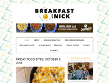 Tablet Screenshot of breakfastwithnick.com